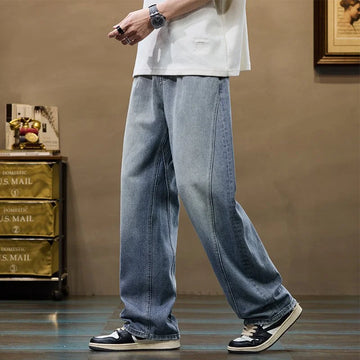 Original Design Retro Washed Unisex Jeans Casual Ripped Loose Men Pants High Street Vintage American Oversized Jeans